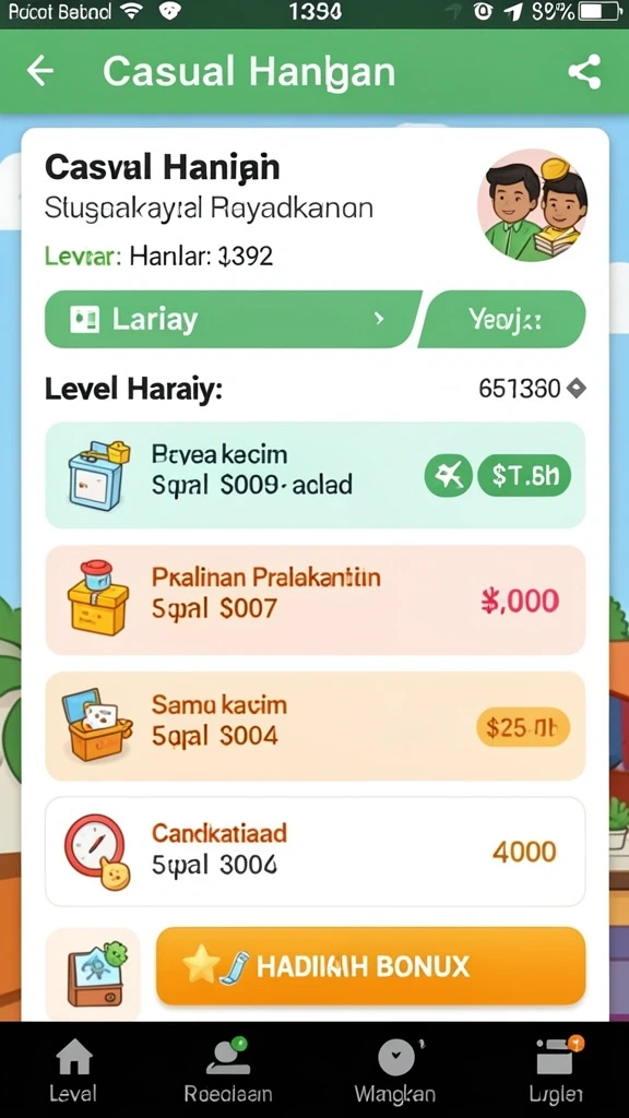 Beragam permainan dengan tema yang unik dan inovatif.