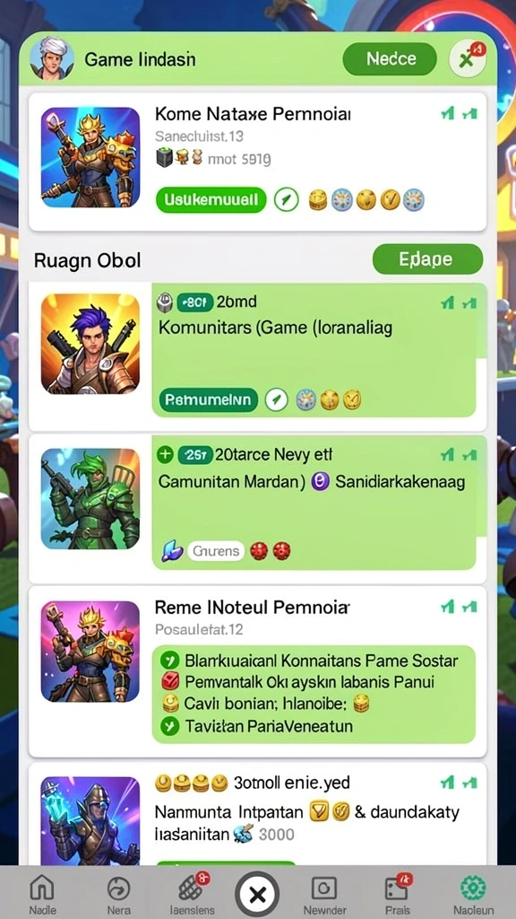 Latar belakang yang indah dan detail.