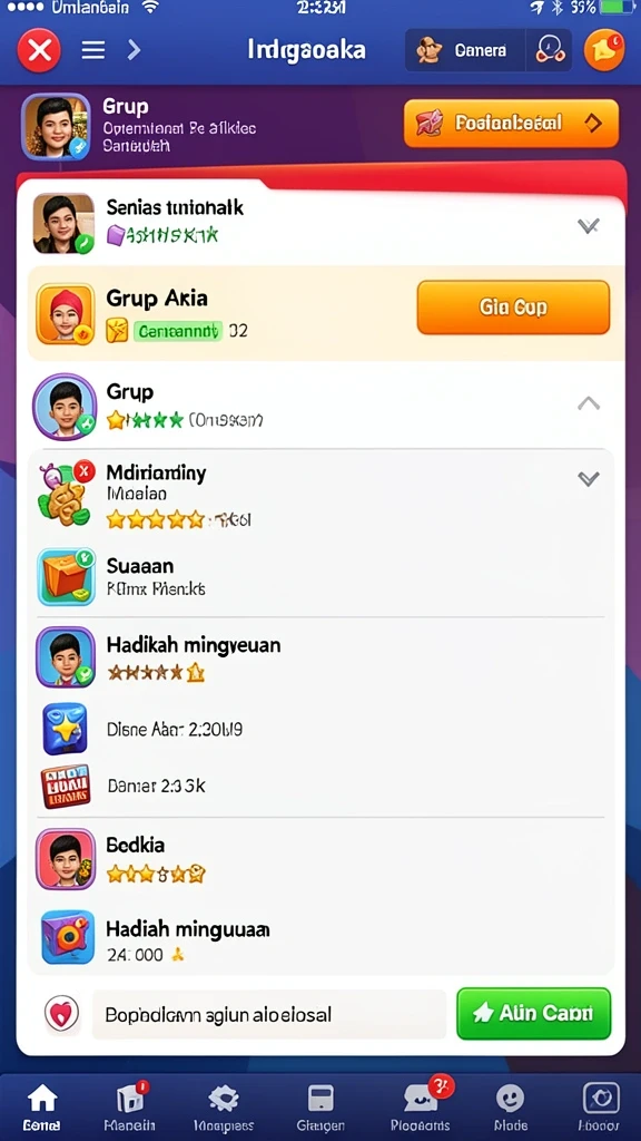 Dishare pengalaman bermain dengan teman-teman secara online.