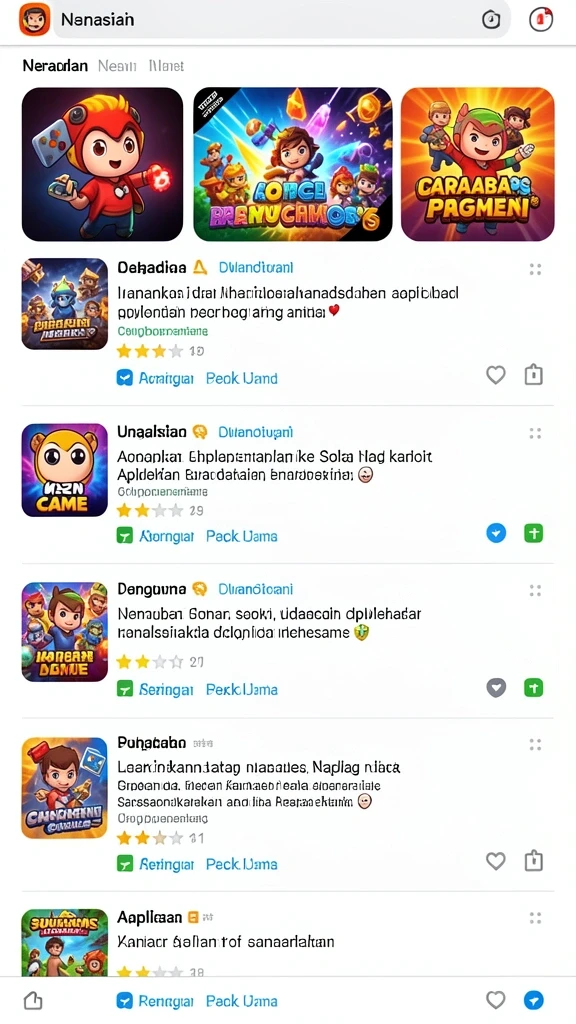 Beragam karakter unik yang siap dimainkan.
