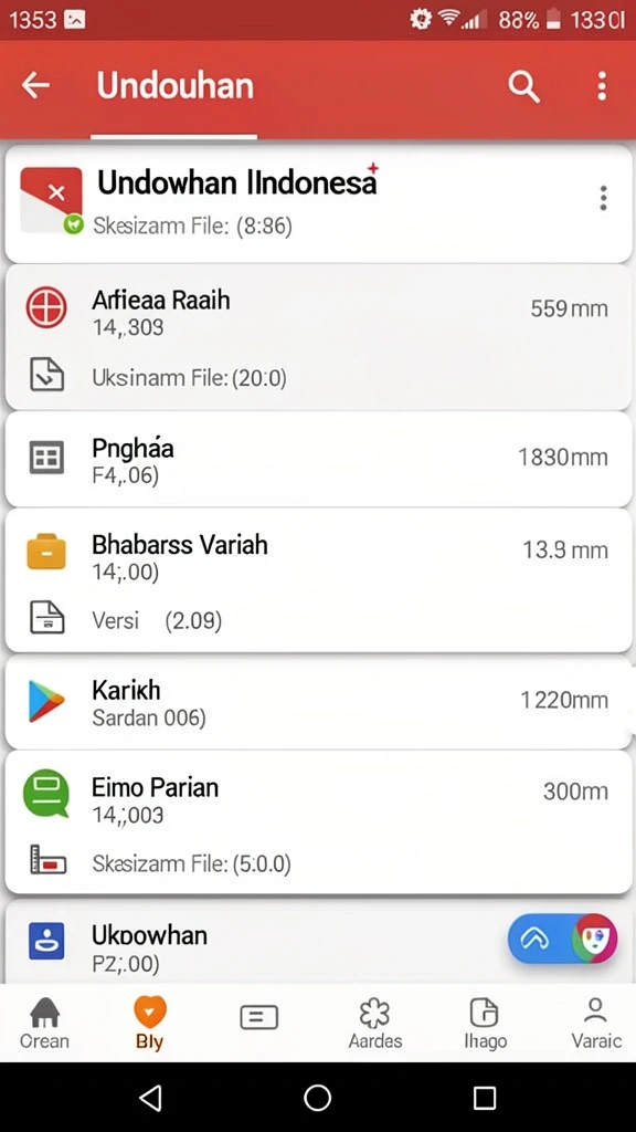 Koleksi karakter dalam game yang beragam.
