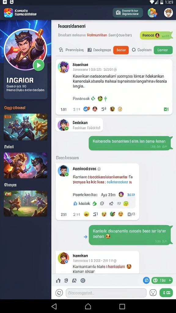 Tangkapan layar menunjukkan karakter unik yang dapat dimainkan.