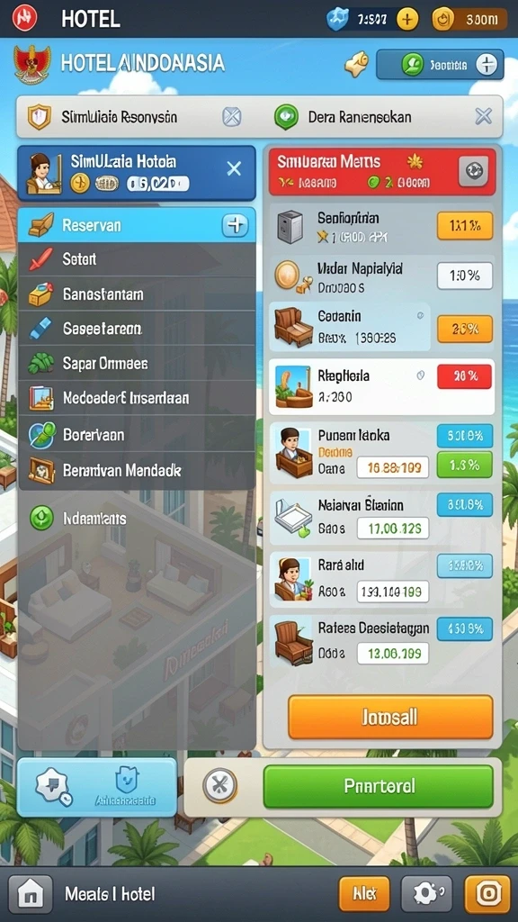 Tampilan menu utama yang intuitif dan menarik.