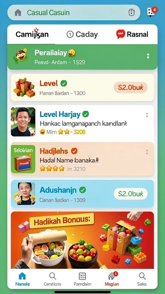 Tampilan antarmuka yang menarik dari LUCKSVIP.