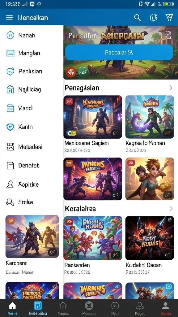 Tampilan level dengan grafis yang menakjubkan.