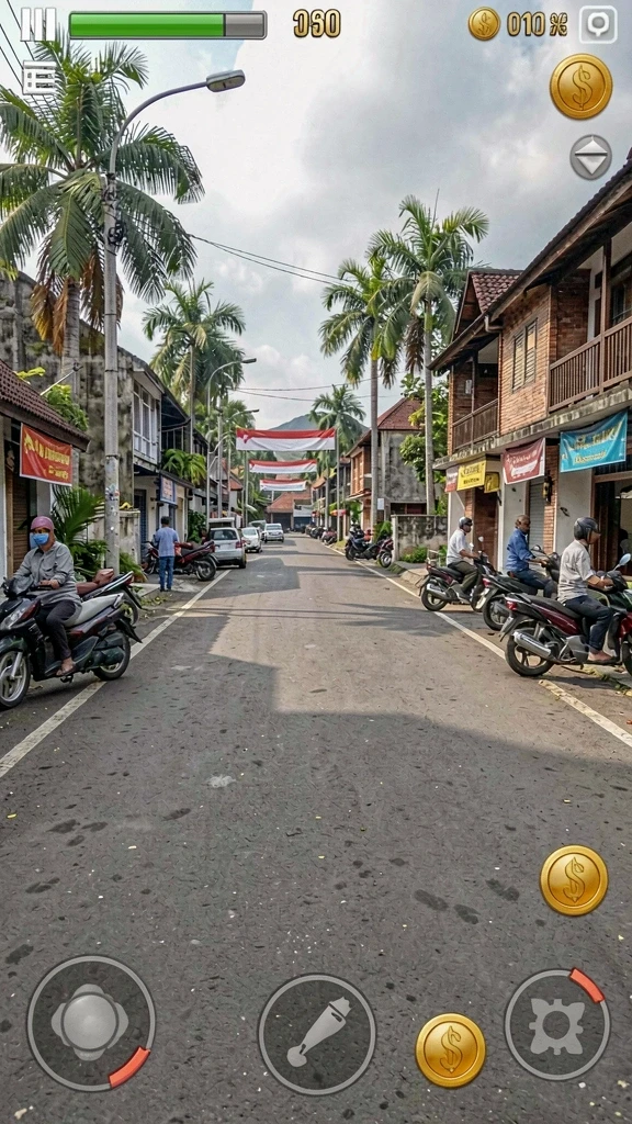 Momen seru saat bermain bersama teman.