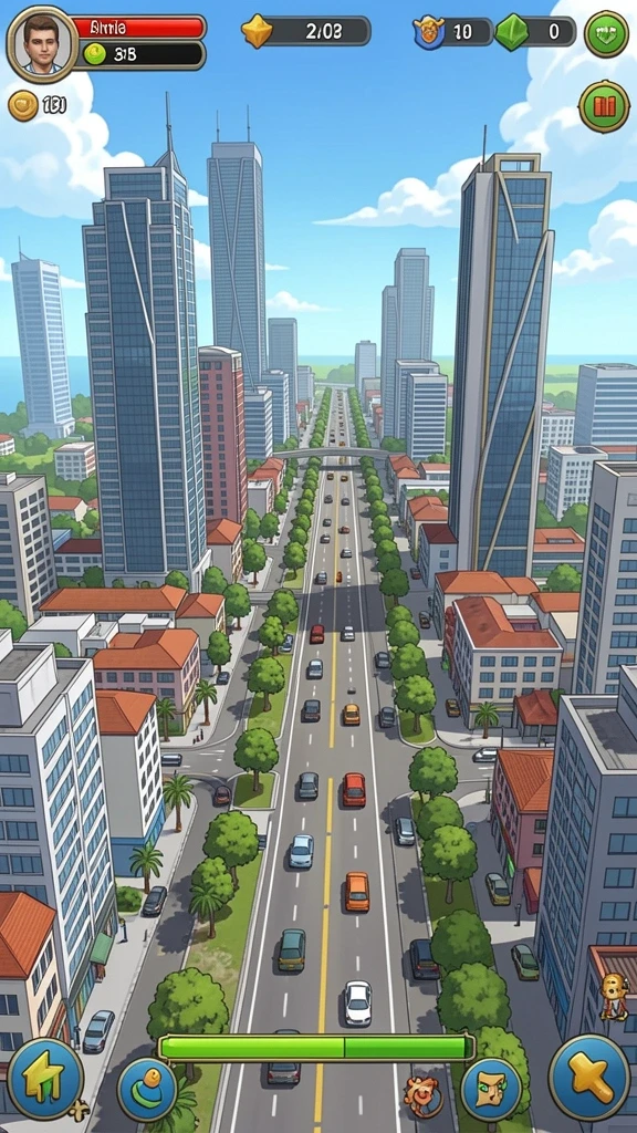 Lingkungan dunia game yang luas dan indah.